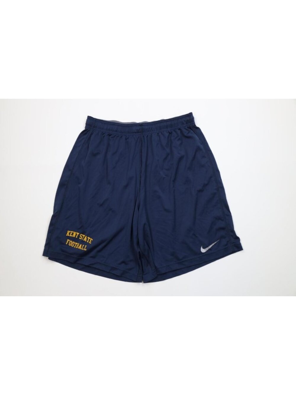 Nike Mens XL Team Issued Kent State University Football Shorts Blue Polyester